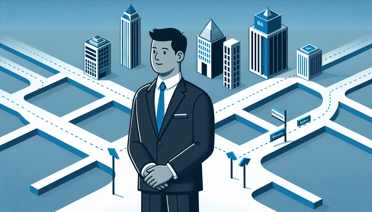 M&A仲介会社の選び方イメージ：複数の仲介会社から最適なパートナーを選ぶ概念図