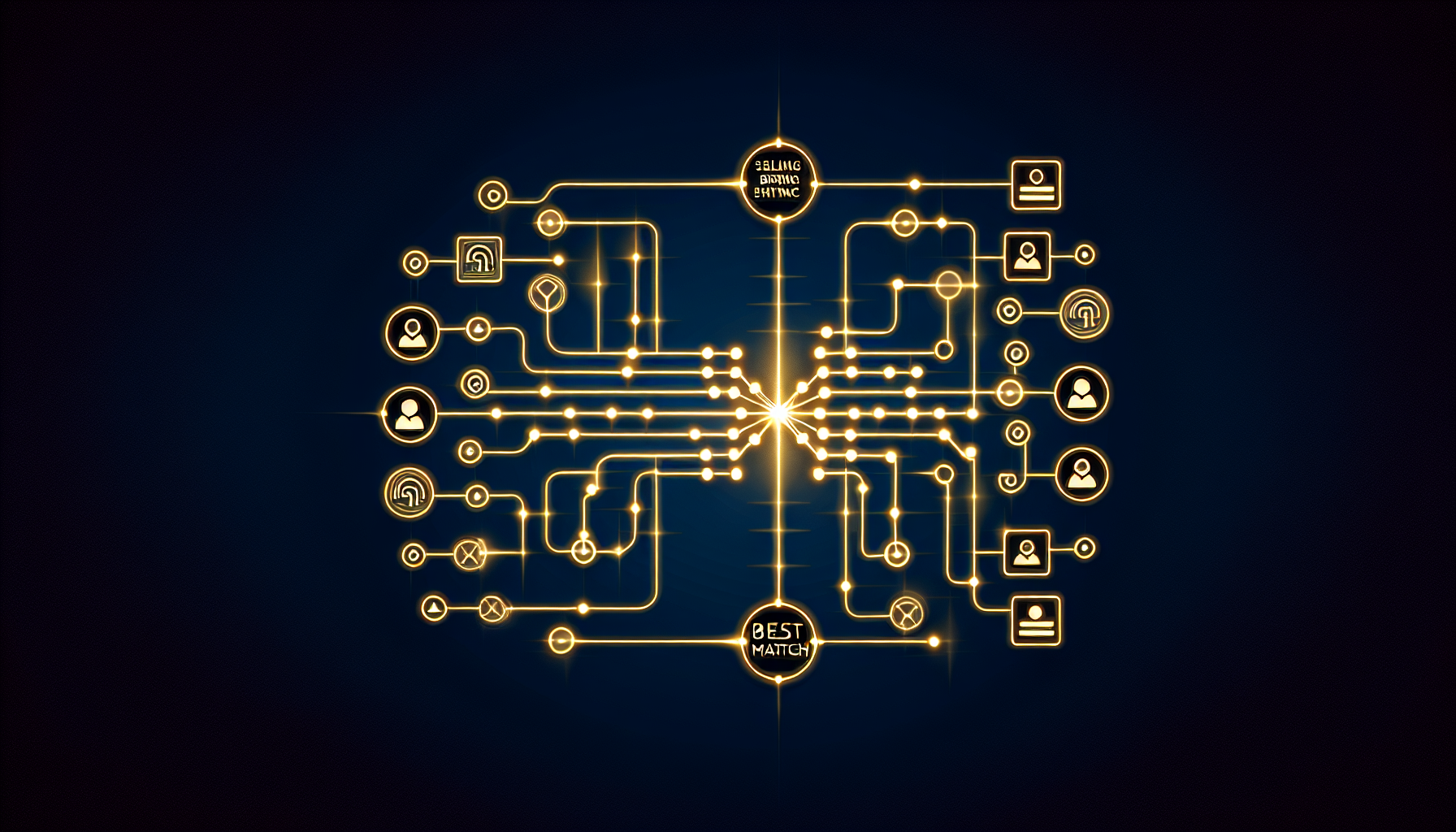 M&A総合研究所のAIマッチングによる企業間マッチングのイメージ」 width=