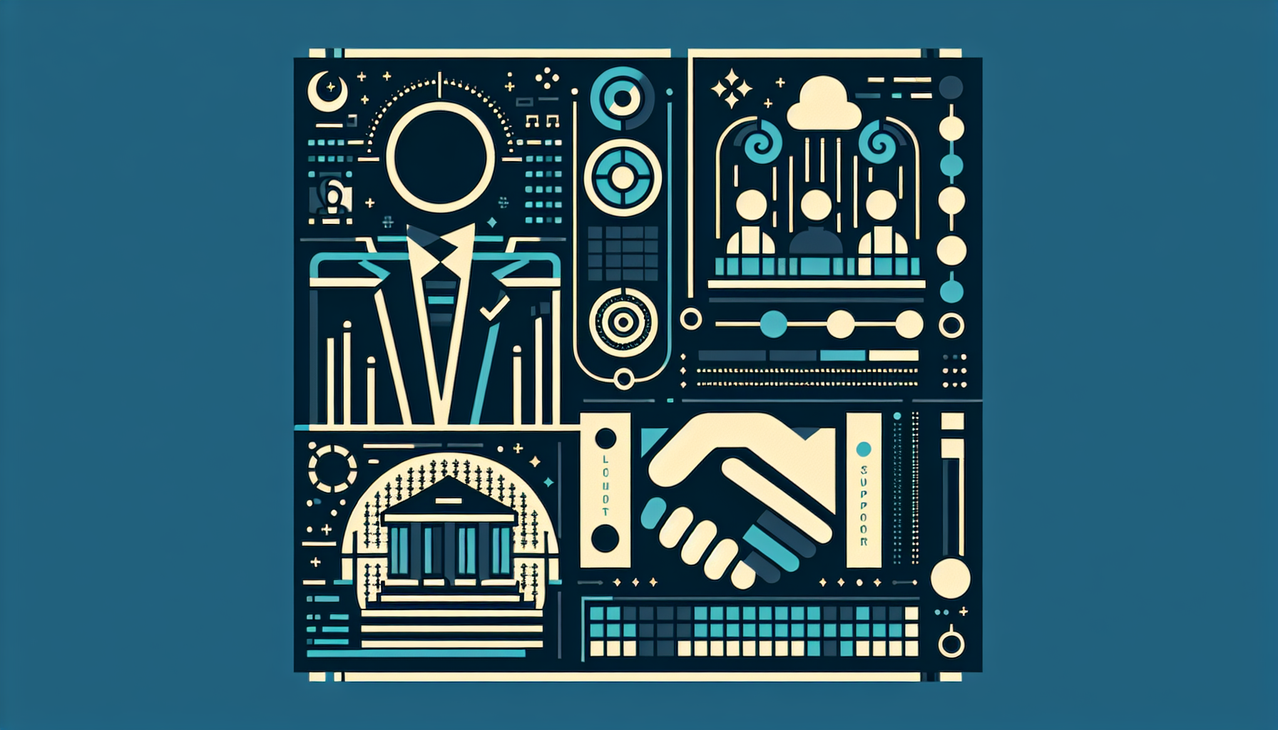 プラットフォーム型・仲介型・公的支援の3タイプを示すイメージ図