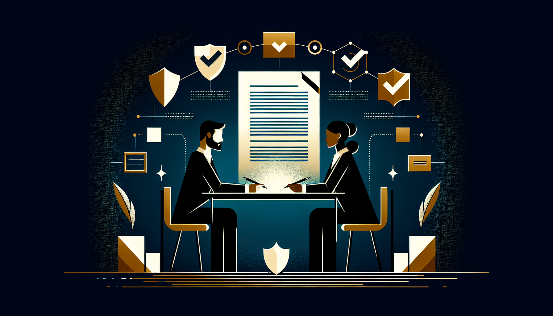 アーンアウト条項の設計と契約交渉のポイントを示すイメージ