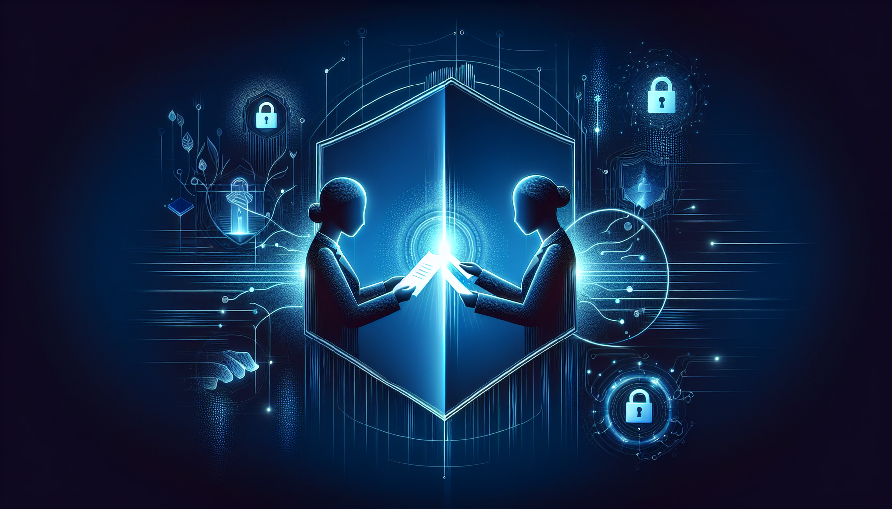 M&AにおけるNDA(秘密保持契約)の概念図 — 売り手と買い手の間で機密情報を守る仕組み