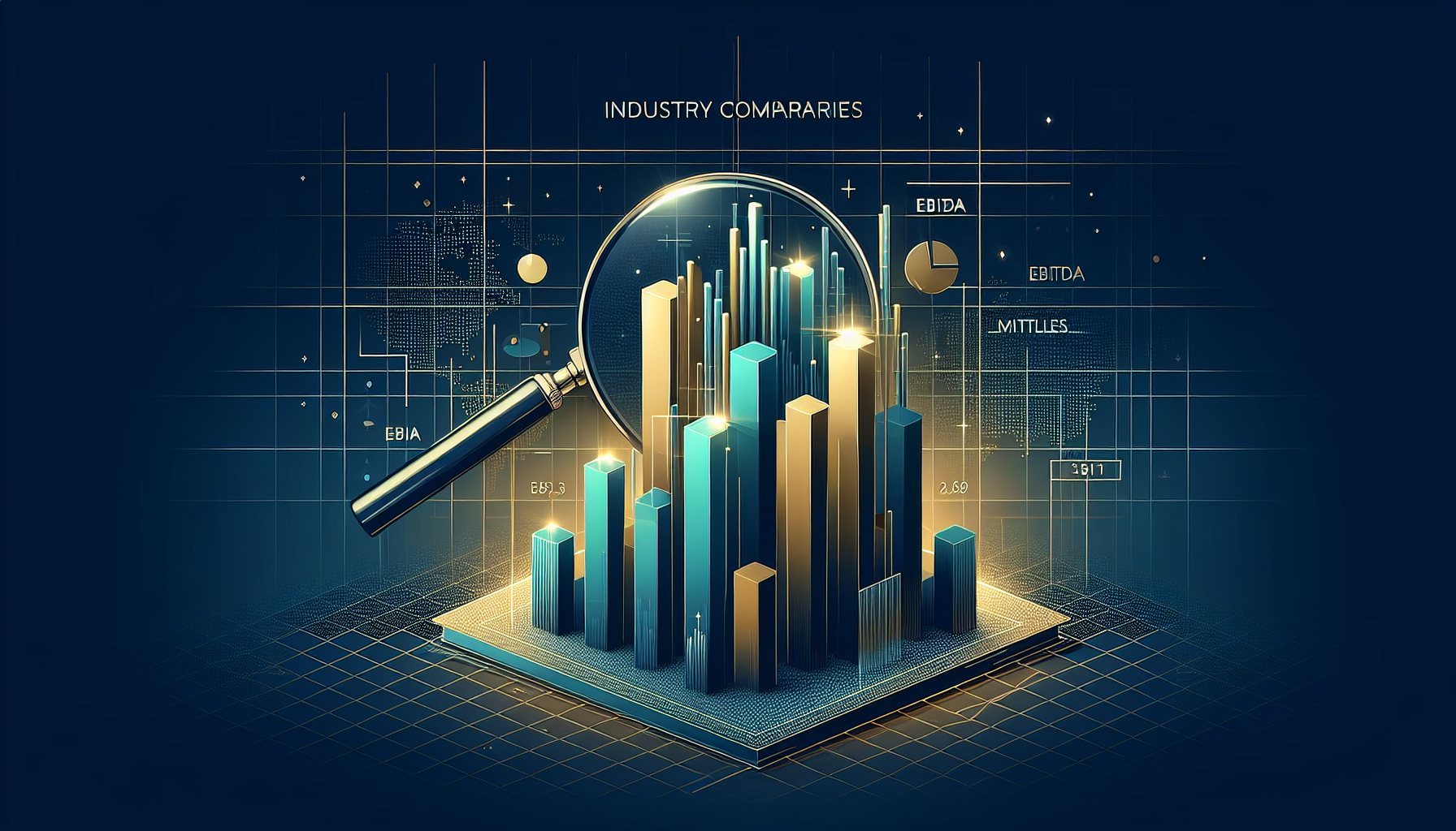 業種別EBITDA倍率の比較イメージ図