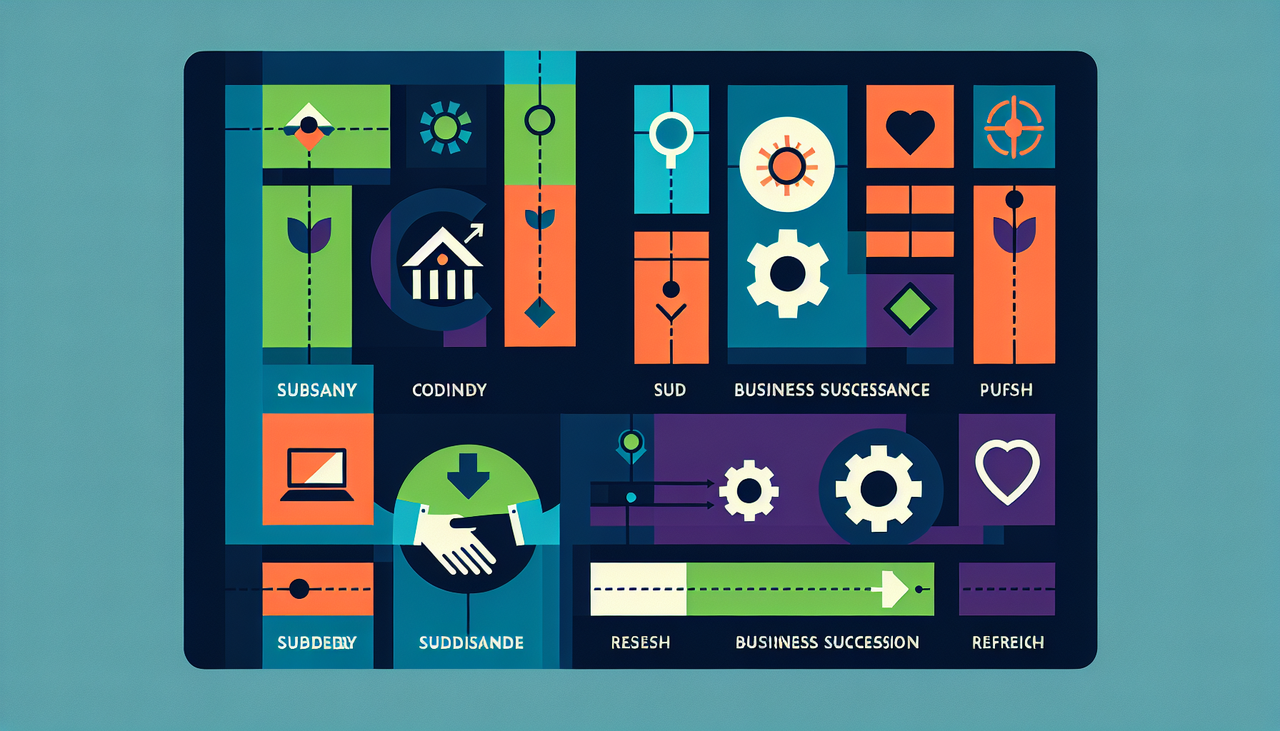 事業承継・M&A補助金の4つの申請枠を示すイメージ図」 width=