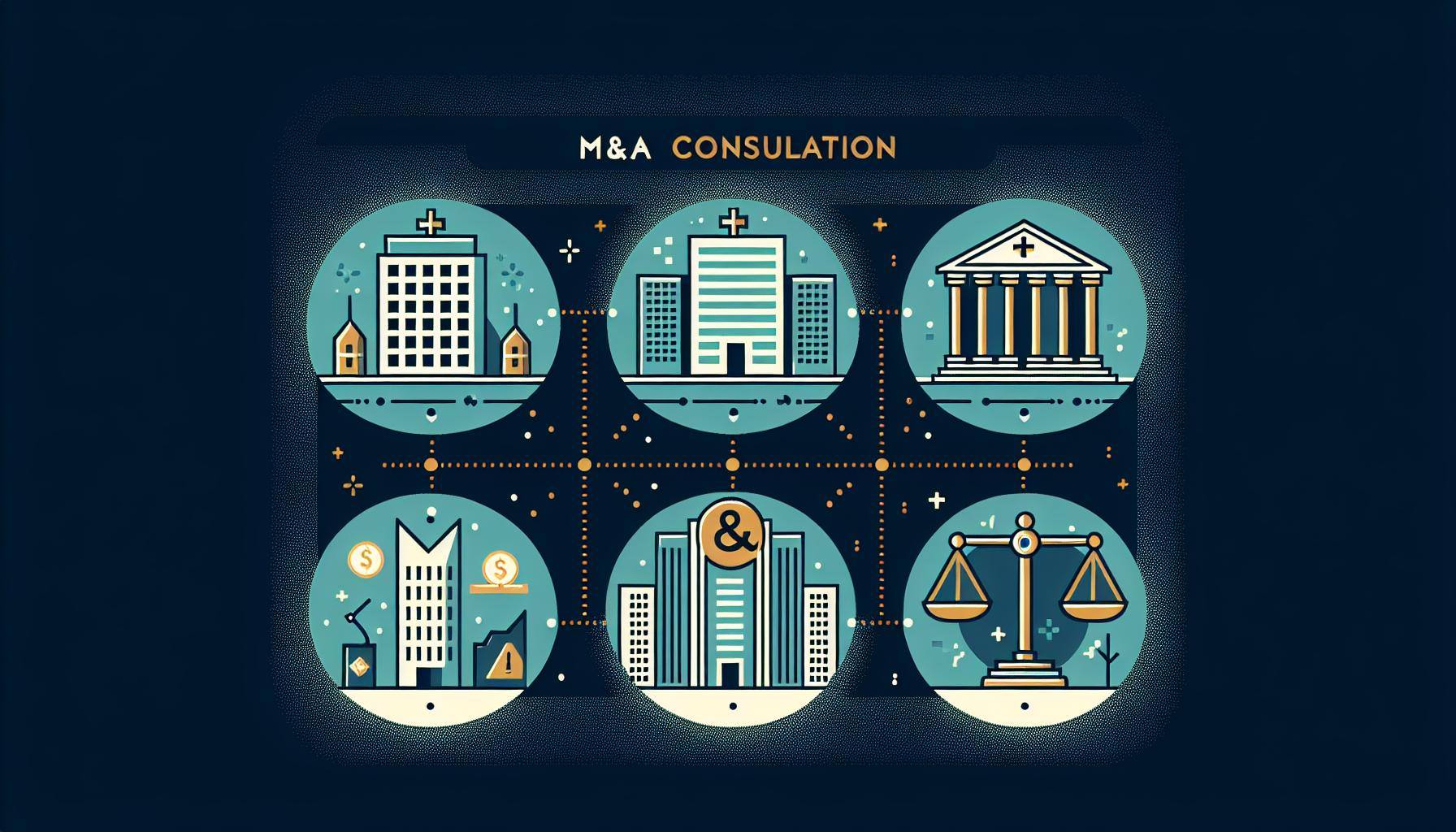 M&A無料相談の4つの相談先を示すイメージ図」 width=