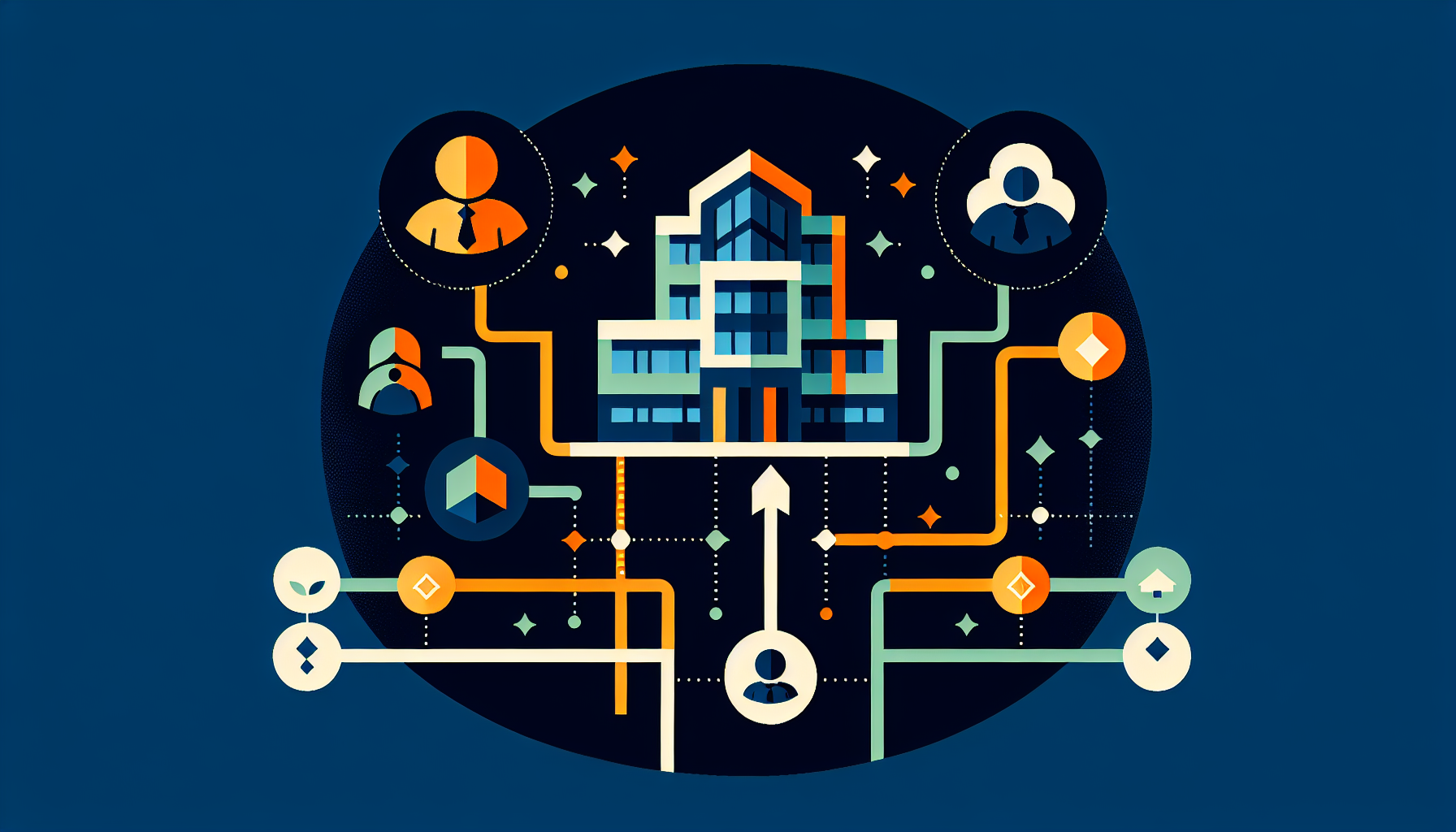 事業承継の3つの方法（親族内承継・従業員承継・M&A）の概念図