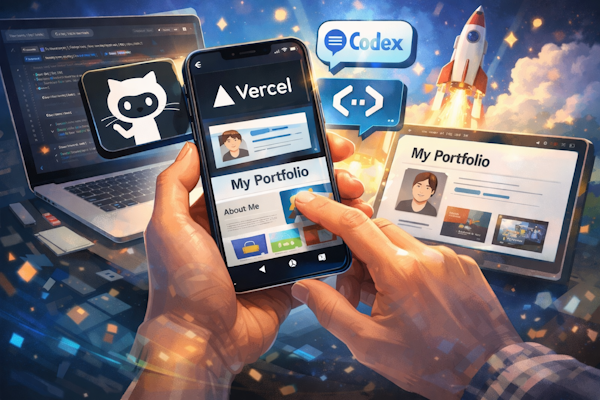 スマホだけで、技術ブログにポートフォリオページを追加して公開した話