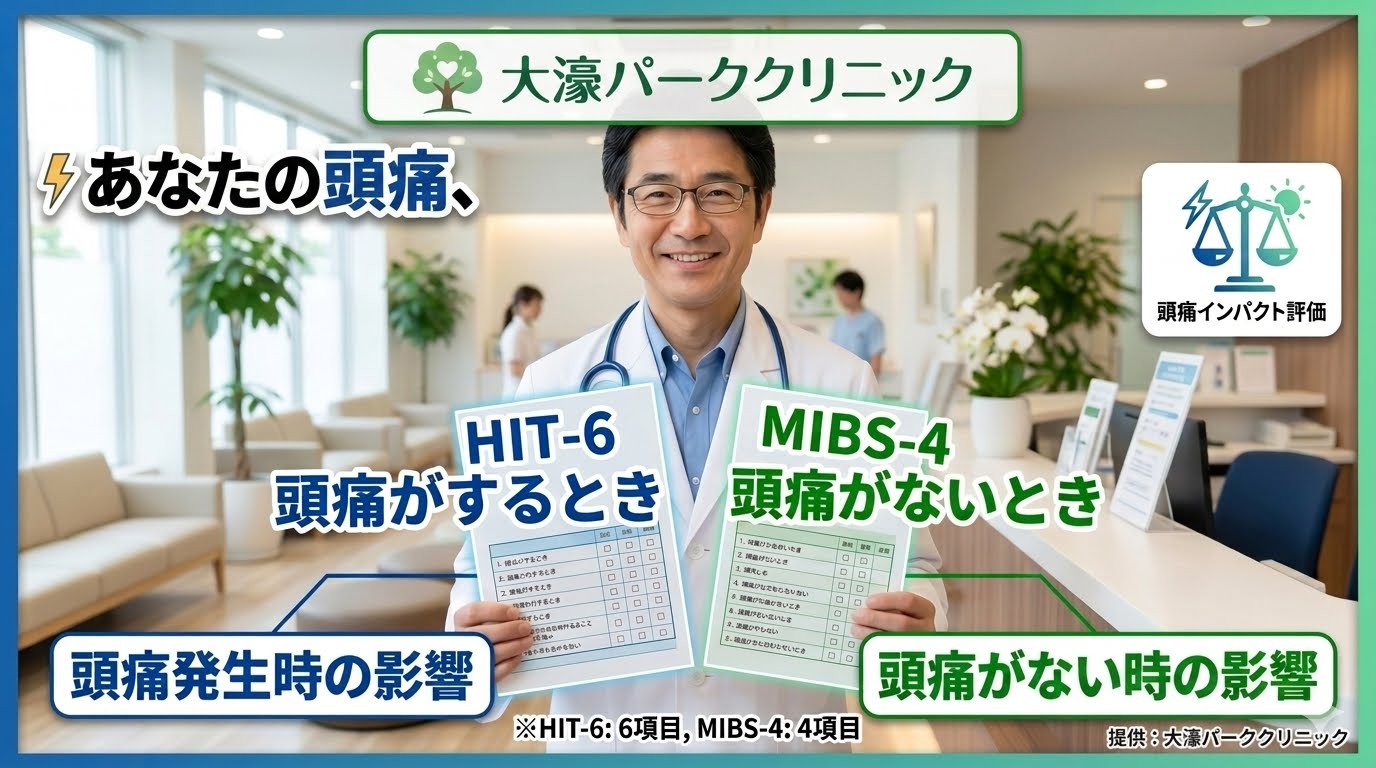 頭痛日以外の辛さも？MIBS4とHIT6で測る片頭痛の負担