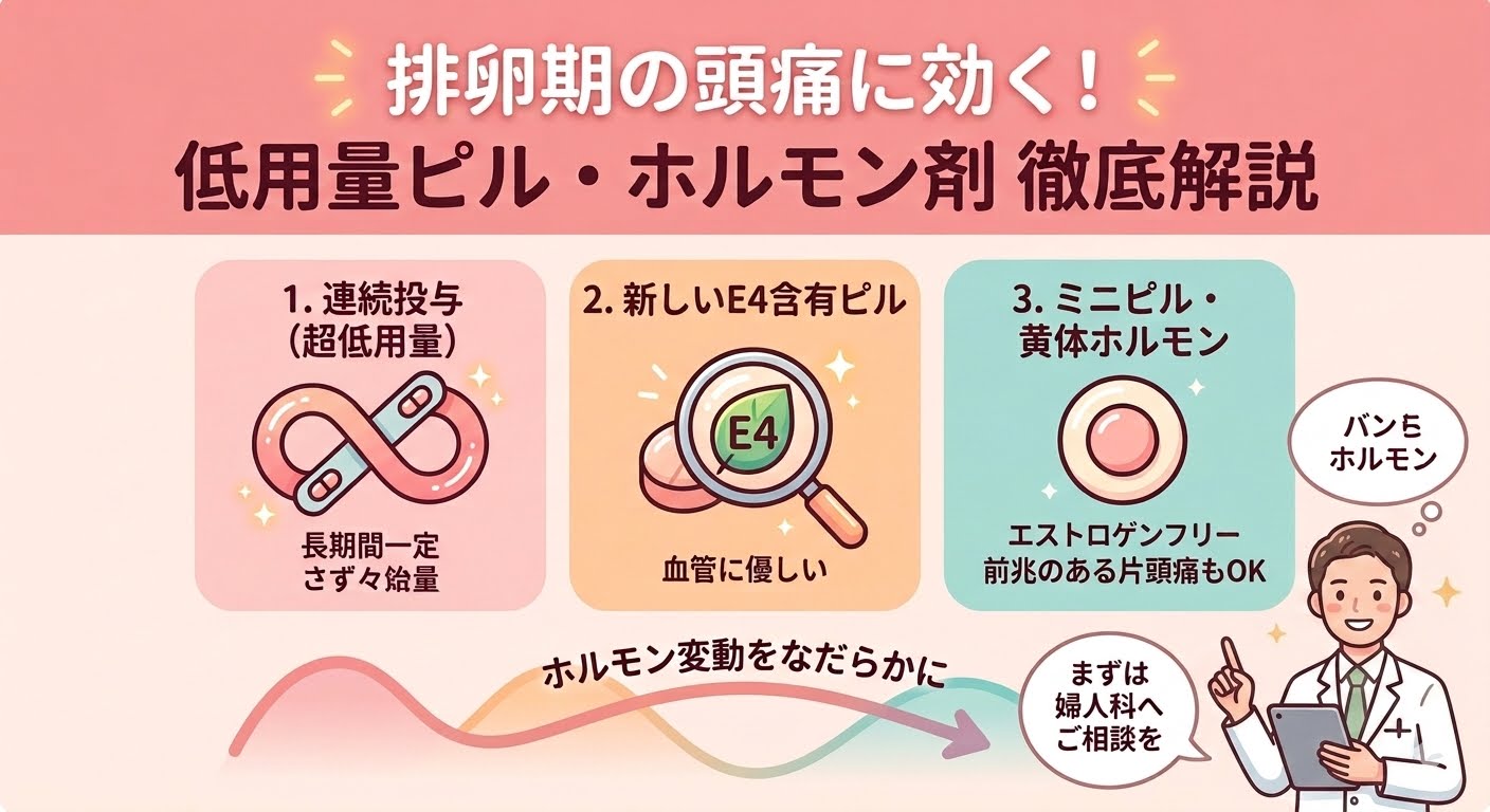 福岡市で排卵日の頭痛にお悩みの方へ｜ホルモンバランスと片頭痛の関係を「女性頭痛外来」の医師が解説｜福岡市中央区の大濠パーククリニック