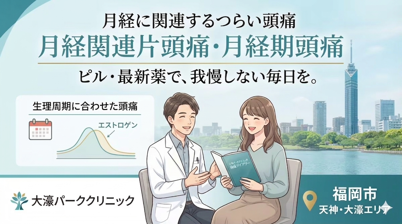 福岡で月経前後の頭痛にお悩みなら｜大濠パーククリニック【婦人科・頭痛外来】