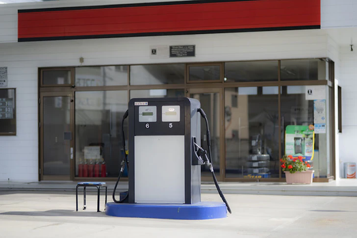 ガソリンスタンドにある給油機