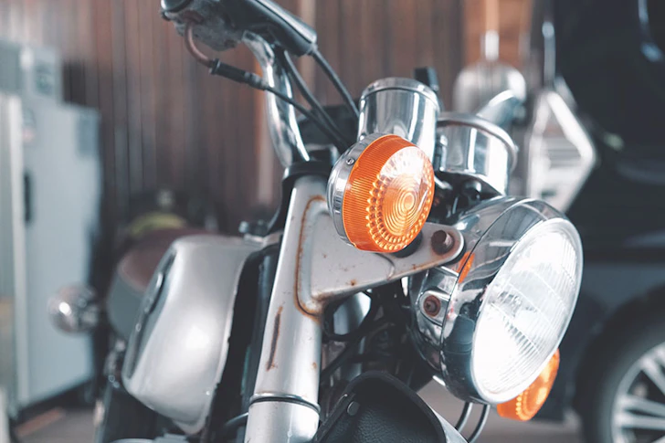 バイクのフロント部分