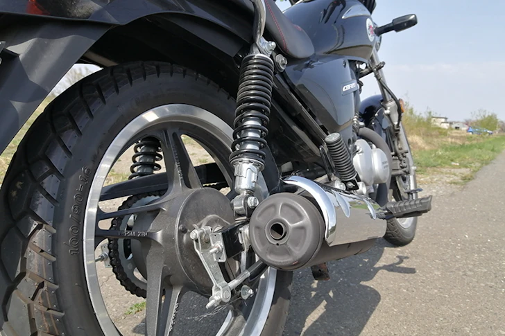 バイクのタイヤ部分