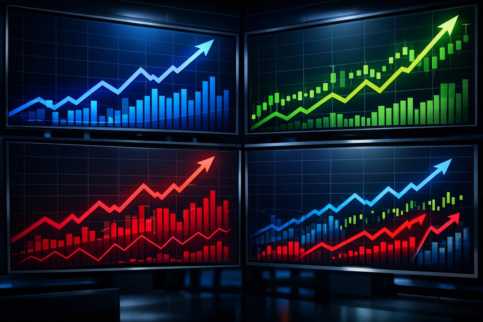 Traders monitoring tech stock tickers on Wall Street screens