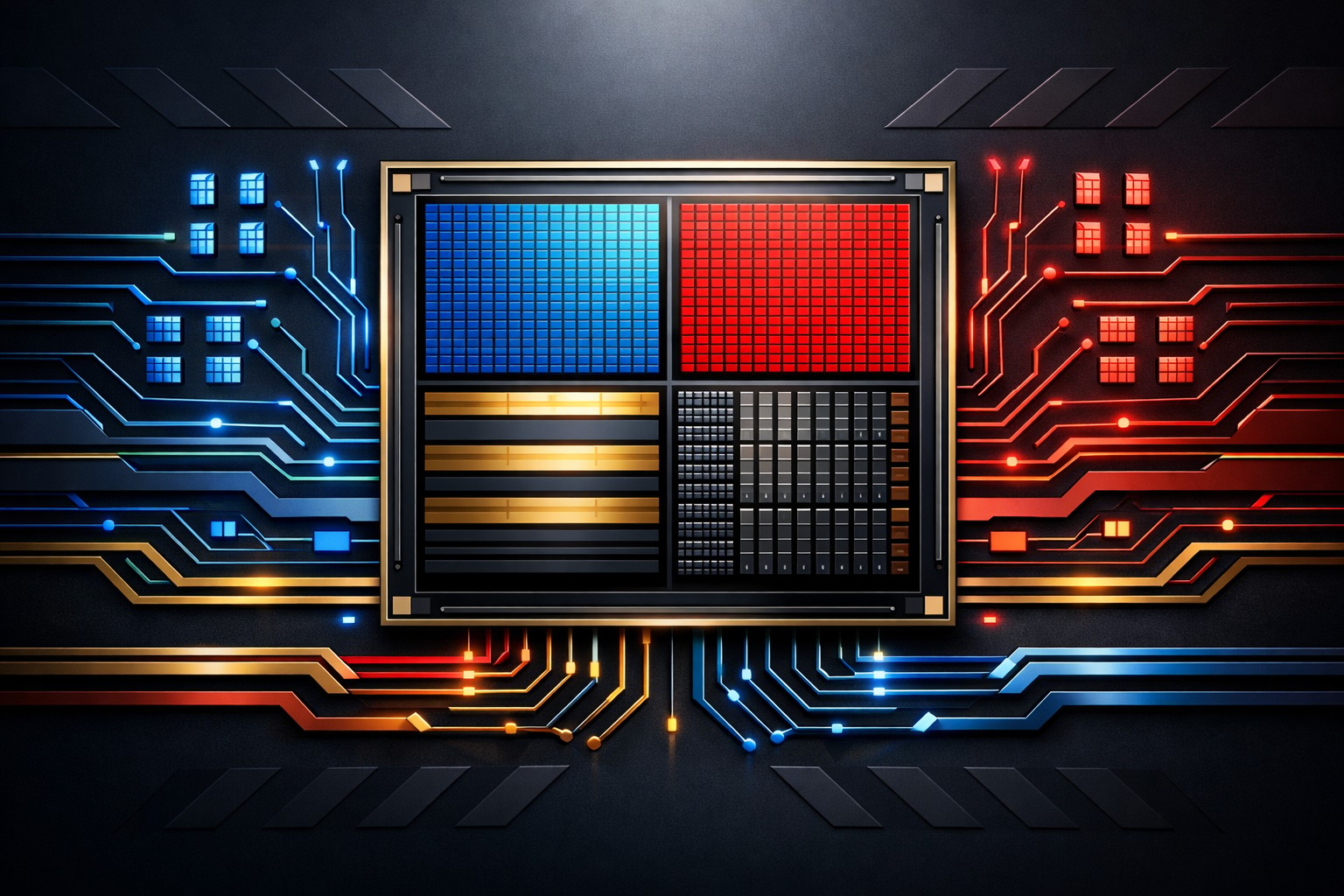 Nvidia Blackwell AI processor close-up with circuit details