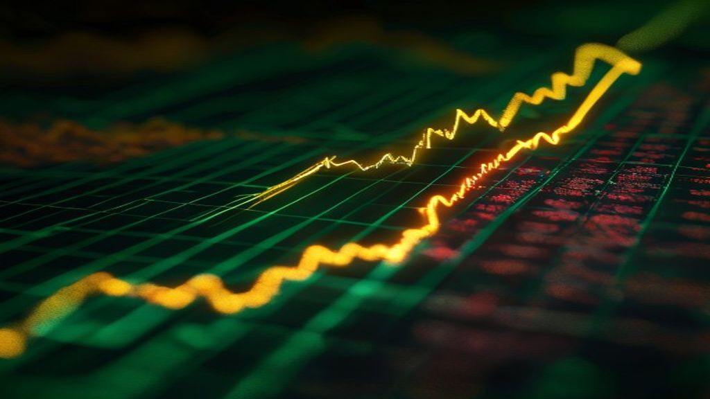 Line chart displaying the S&P 500's nine-week climb from the March low to the new record close