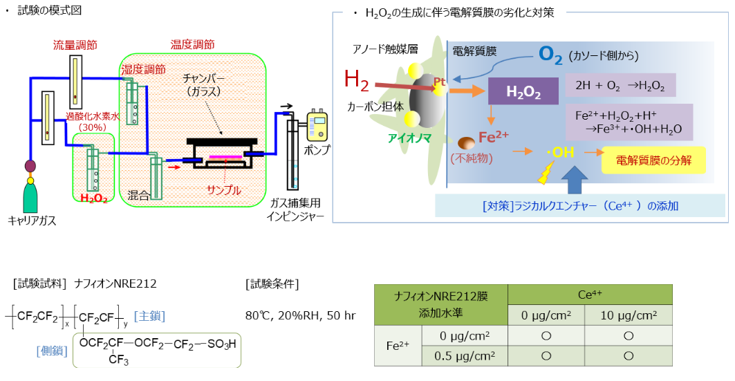 電解質膜のドライフェントン試験 -ラジカルクエンチャー添加剤の作用機序-