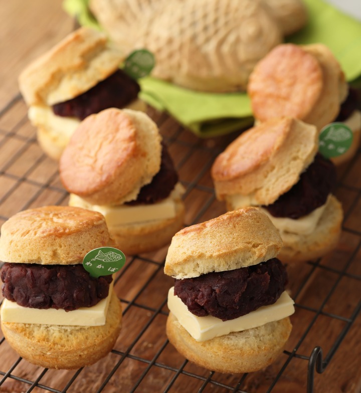 あんバタースコーンサンド 「たいやき わかば」のあんこ&フランス産発酵バター