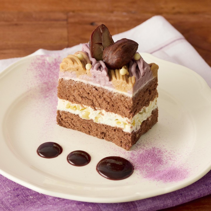 栗とむらさき芋のショートケーキ イメージ