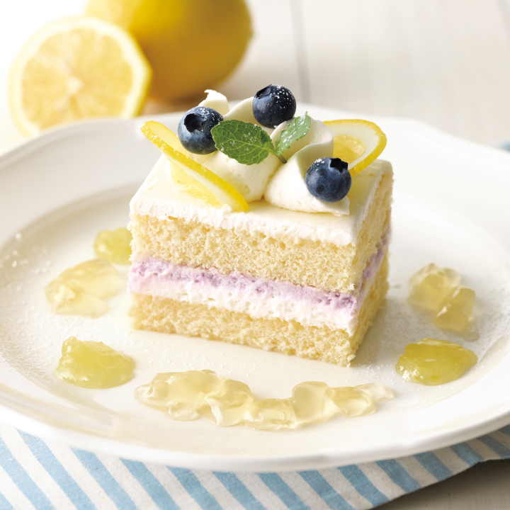 レモンとブルーベリーのショートケーキ