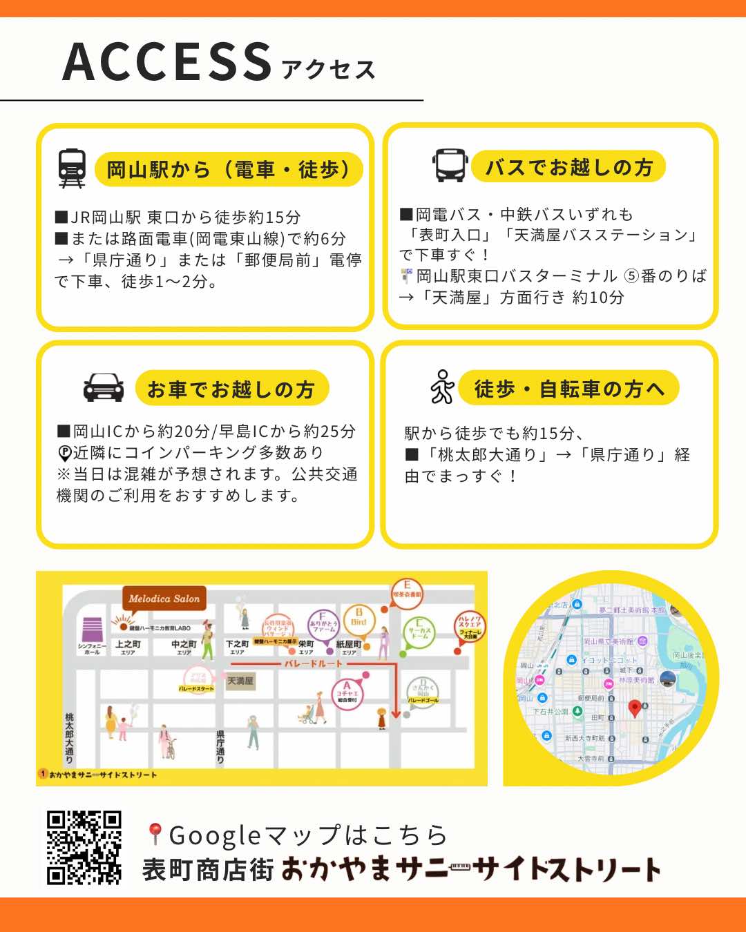 アクセスガイド｜表町商店街への行き方