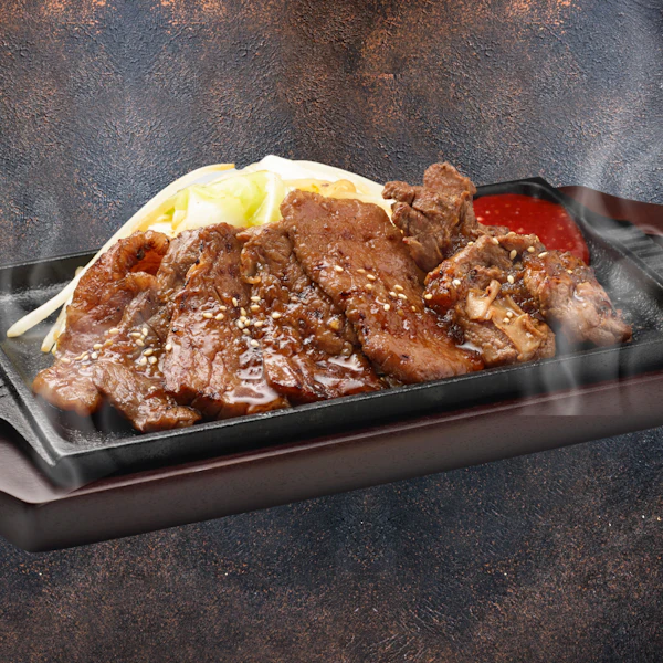 【炭焼肉コンボ】黒毛和牛カルビ&国産豚ハラミ 120g(ごはん付き)