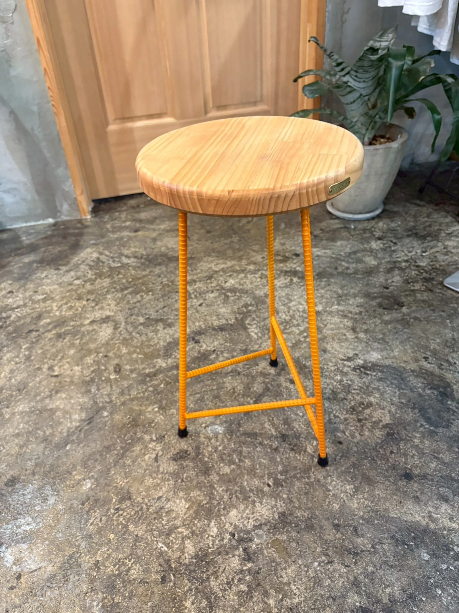 Iron & Wood Stools - 3