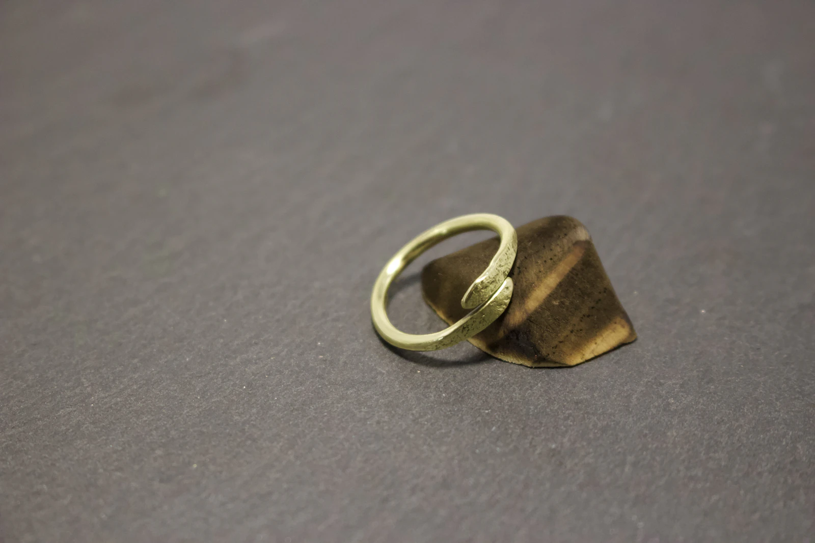 Hammer Tone Open Ring - 2