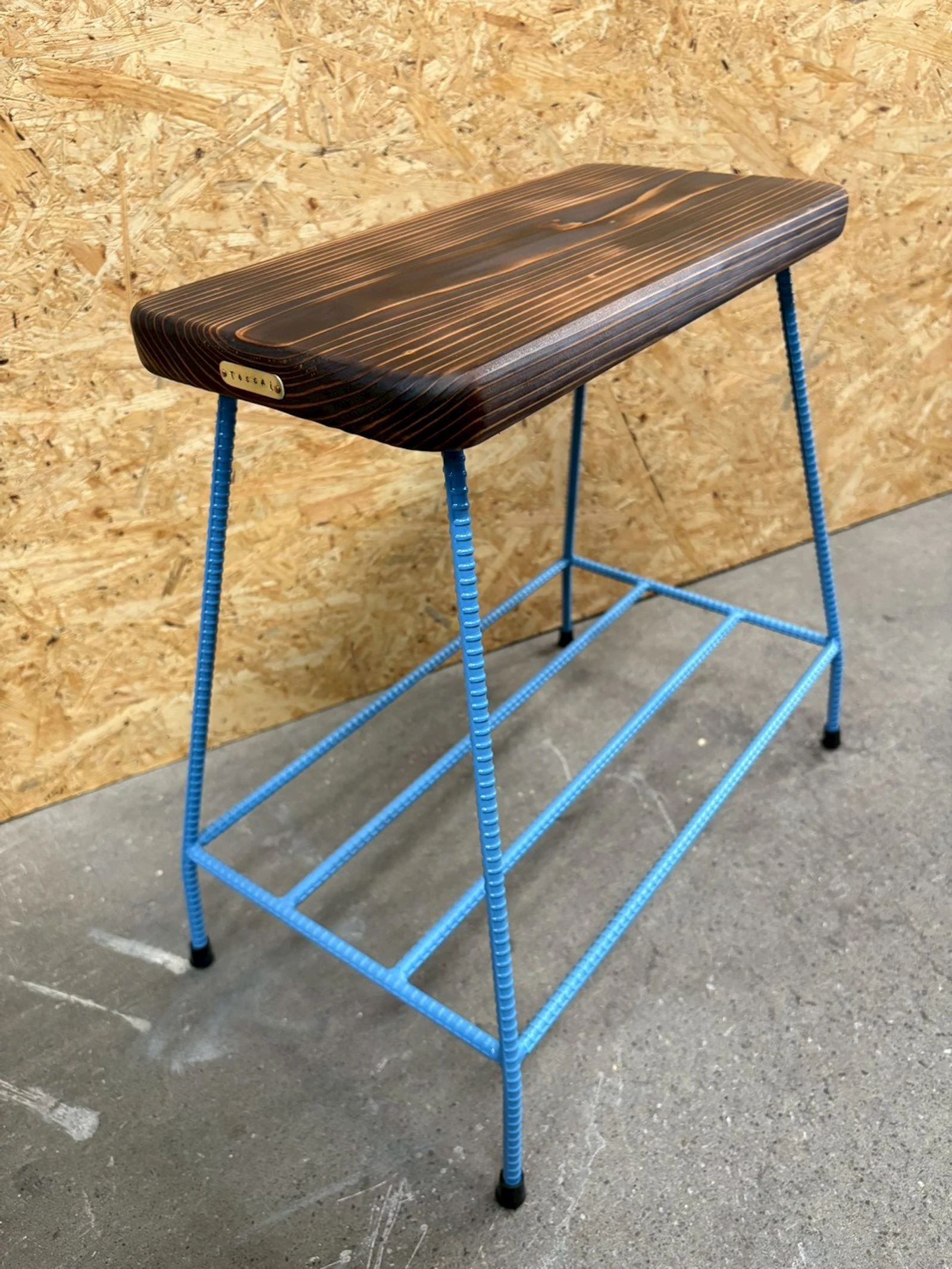 Iron & Wood Stools - 4