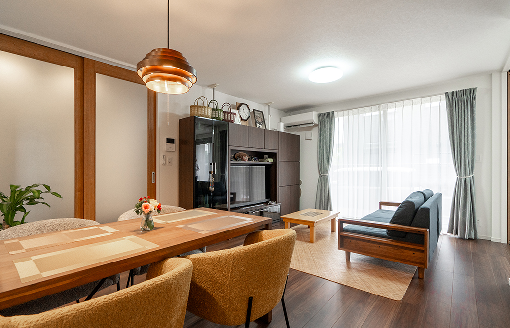 お気に入りは、無駄がない間取りと質感