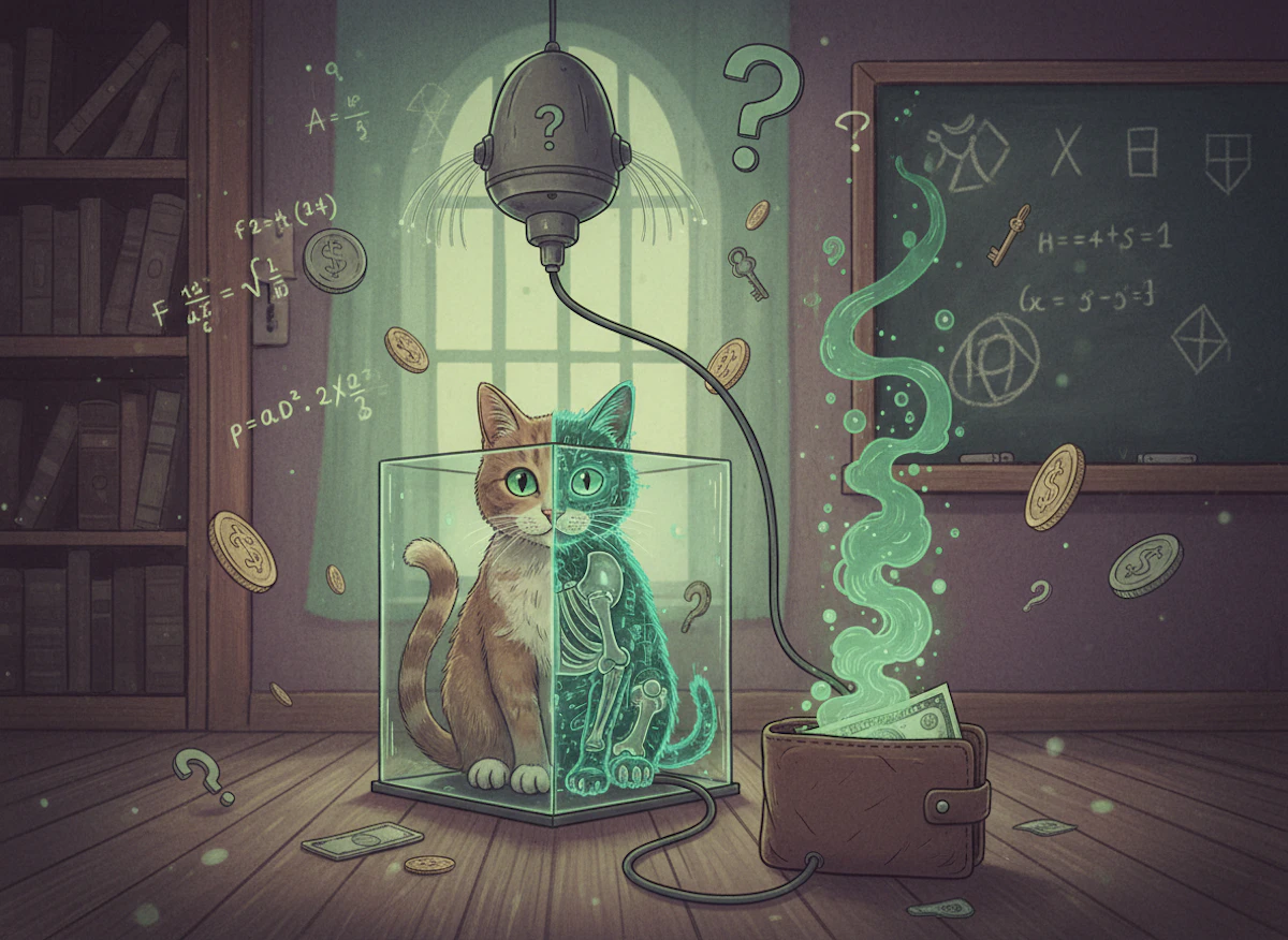 シュレディンガーの猫と消えた1ドルの謎|不思議な文章問題を解説