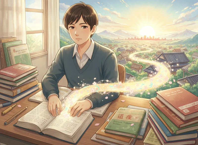 高校受験直前に贈る高村光太郎『道程』で心を整える詩の力