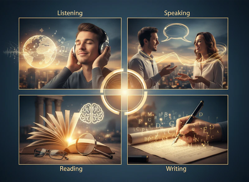 英語学習の基本「聞く・話す・読む・書く」を正しく理解し効果的に習得する方法
