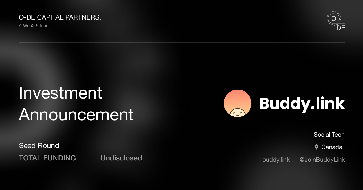 O-DE Capital Invests in Buddy Link: Solana's First Fully On-Chain Affiliate Network
