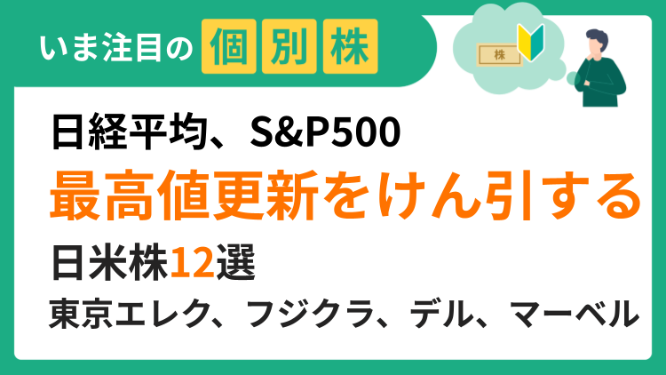 日経平均、S&P500最高値更新をけん引する日米株12選