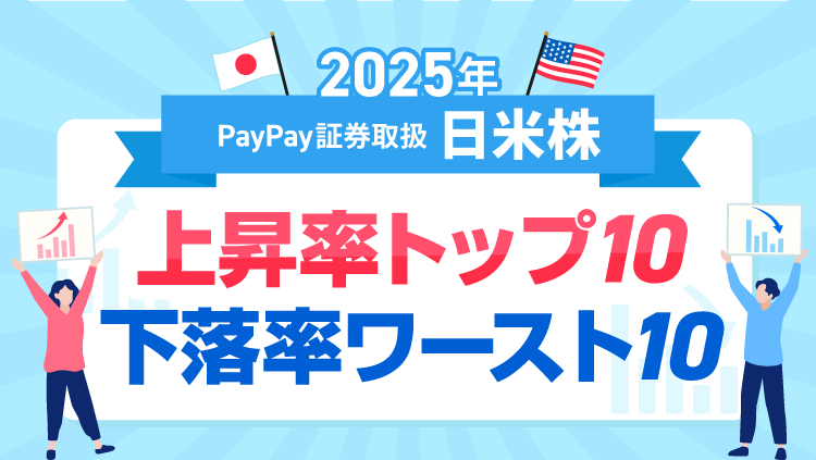 2025年日米株の上昇率トップ10＆下落率ワースト10