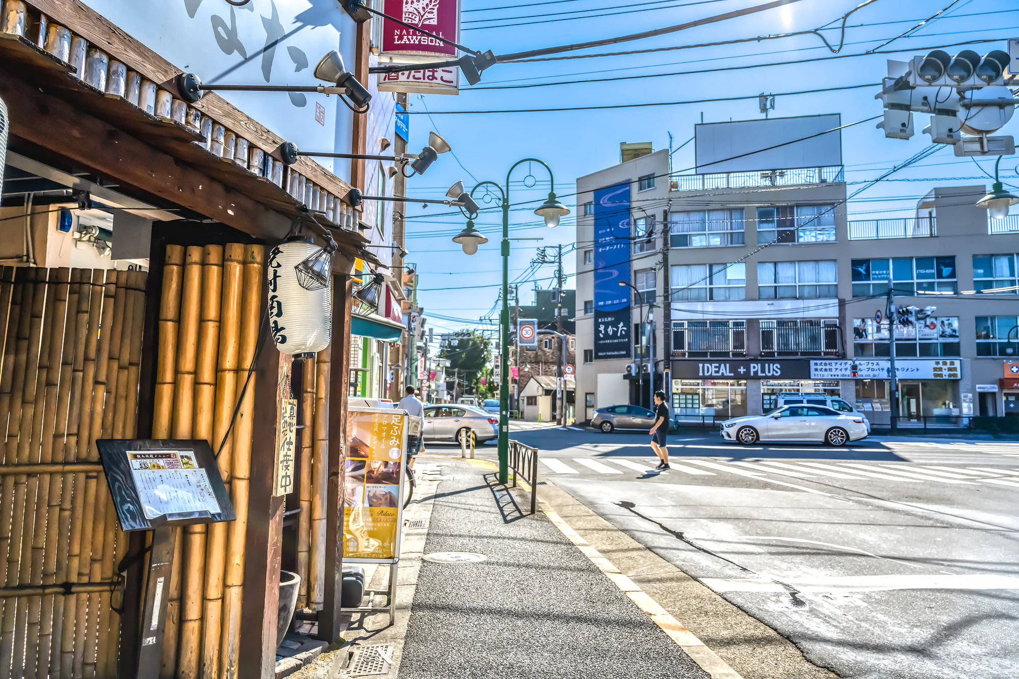 東京都世田谷区の都市風景 上野毛駅 上野毛通り