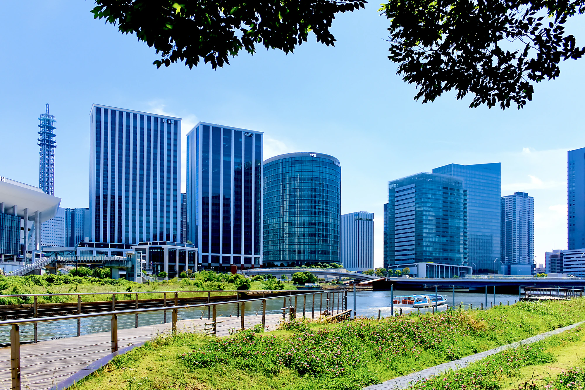 横浜港の海岸の風景