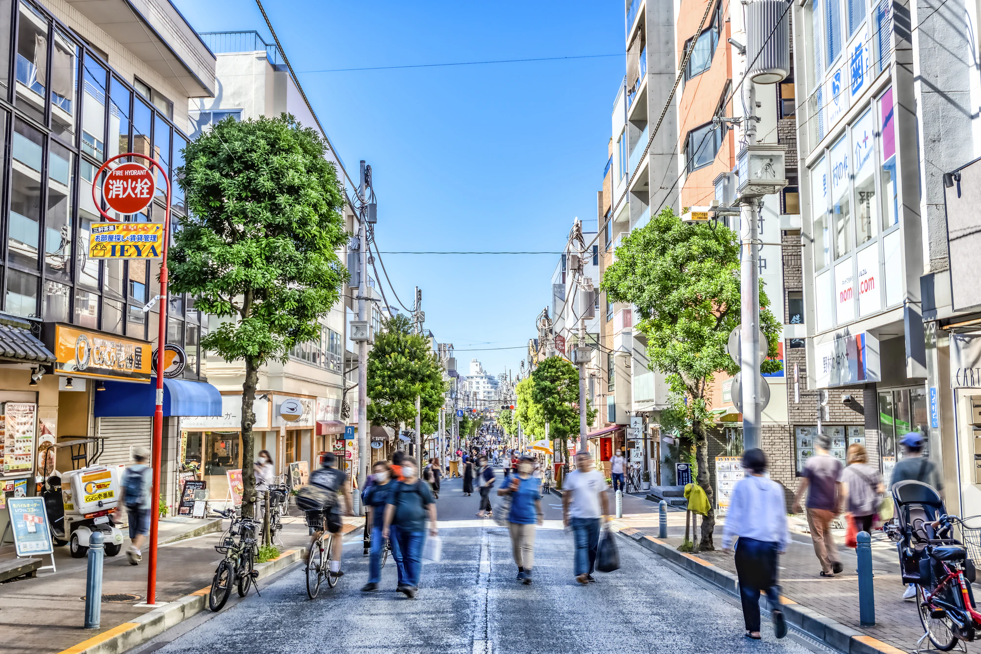 東京世田谷の都市風景　三軒茶屋・茶沢通り