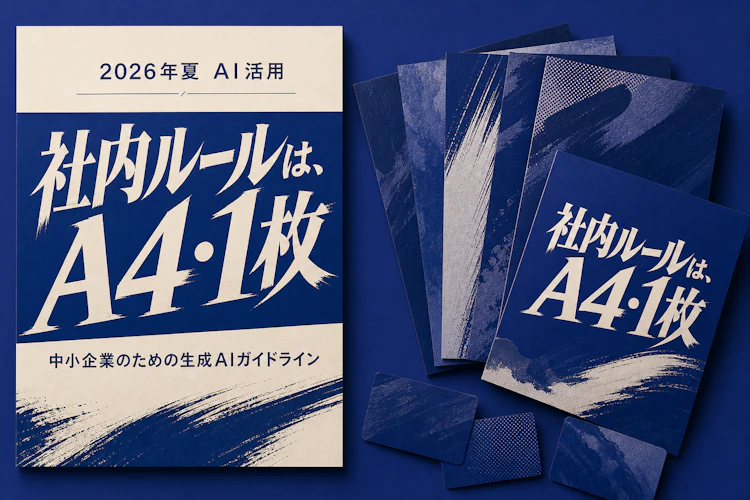 生成AIの社内ガイドラインを「A4・1枚」で作る — 中小企業向けテンプレ アイキャッチ