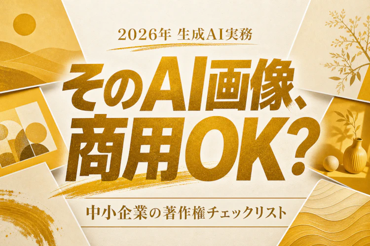 そのAI画像、商用で使って大丈夫?中小企業のための生成AI著作権チェックリスト アイキャッチ