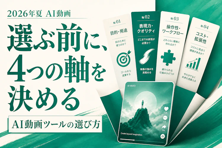 AI動画ツール、どれで何秒作る？——選ぶ前に決める4つの軸 アイキャッチ