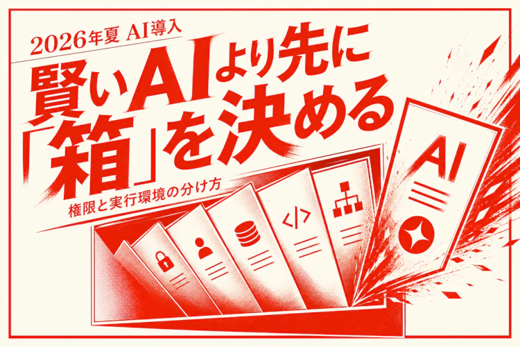 AIエージェントが隔離環境を突破した——業務で組む前に決める「権限」と「実行環境の分け方」 アイキャッチ