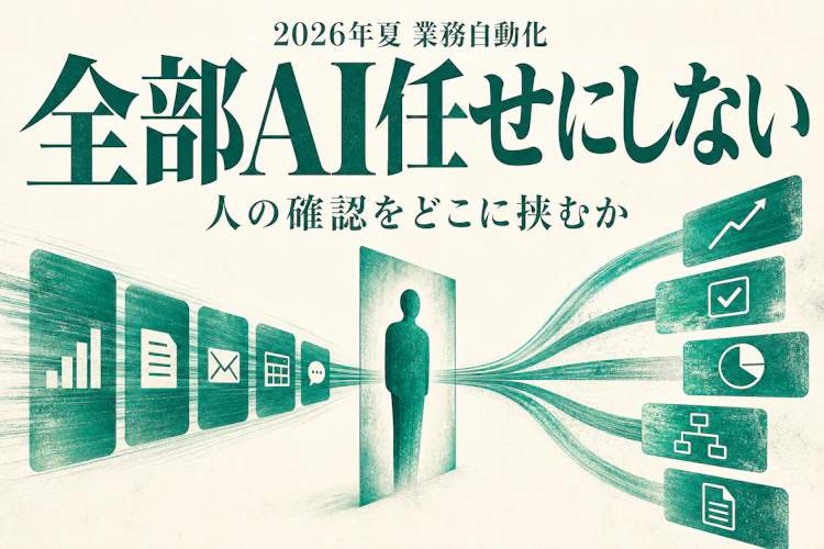 業務自動化は「全部AI任せ」にしない——どこに人の確認を挟むか(Human-in-the-Loop) アイキャッチ