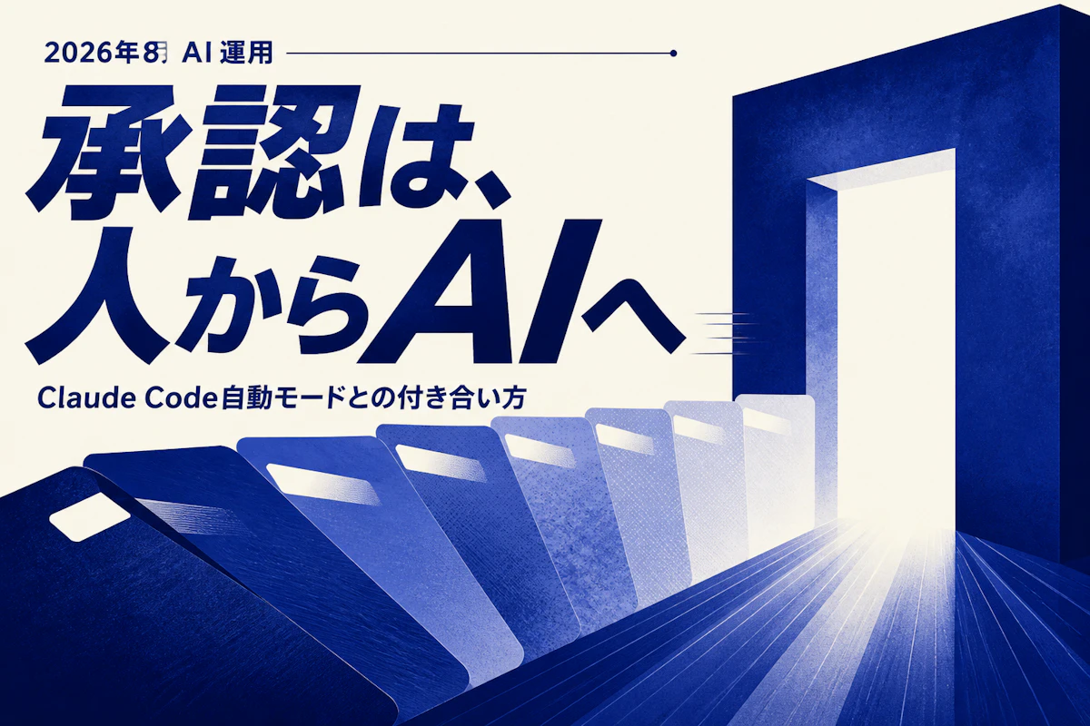 Claude Codeの既定が8/14から「auto mode」に。承認の主体が人からAI分類器へ移る変更を、業務PC・顧客データを触る会社はどう受けるか アイキャッチ
