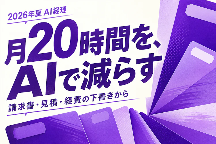 経理の請求書・見積・経費をAIに寄せて月20時間を減らす アイキャッチ