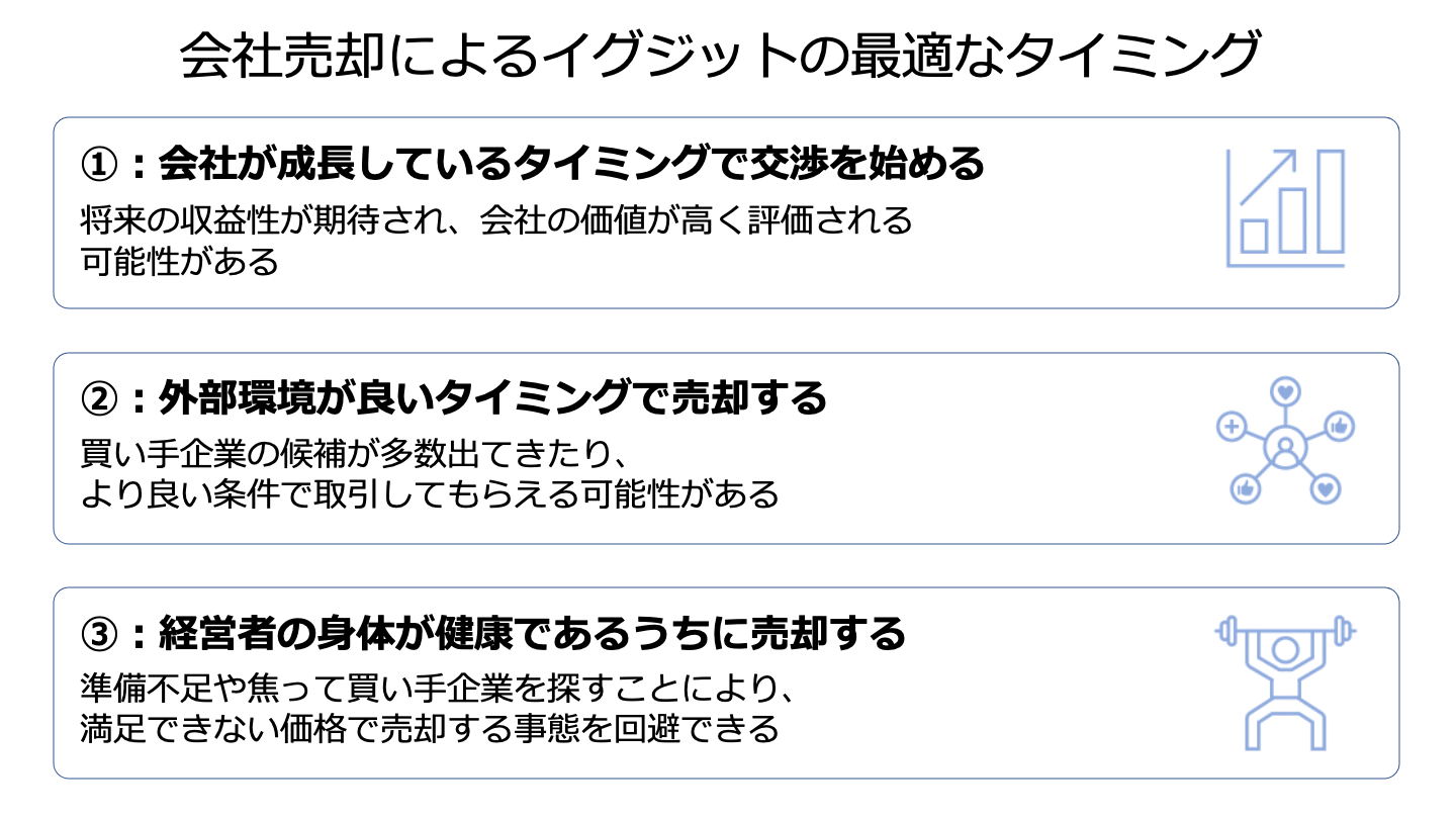 イグジット(会社売却)とは？バイアウトとの違いも徹底解説 - M&Aサクシード｜法人限定M&Aプラットフォーム（旧ビズリーチ・サクシード）