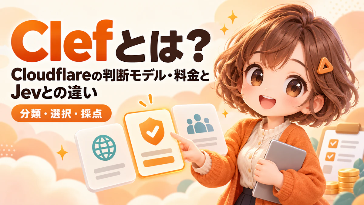 Clefとは？Cloudflareの判断モデル・料金とJevとの違い