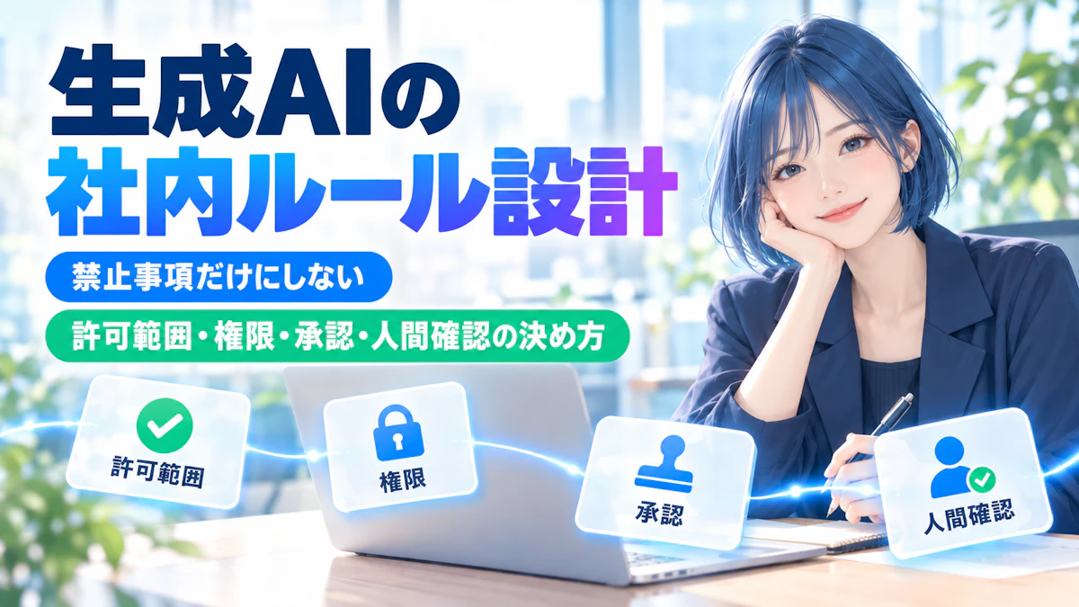 生成AIの社内ルール設計｜禁止事項だけにしない許可範囲・権限・承認・人間確認の決め方