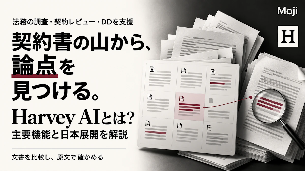 Harvey AIとは？法務の調査・契約レビュー・DDを支援する機能と日本展開