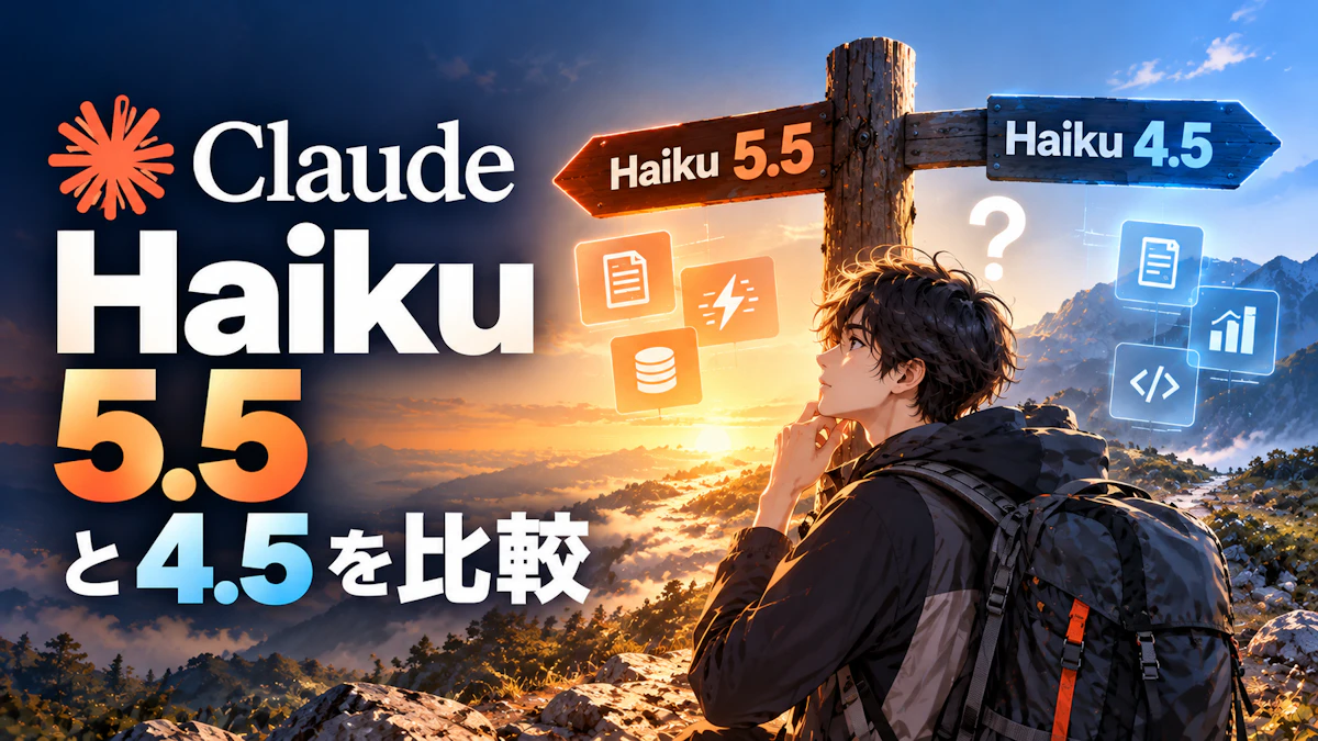 【Claude Haiku最新アップデート】Claude Haiku 5.5とHaiku 4.5を比較(2026年10月版)